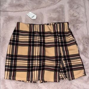 Windsor Plaid Tan Skort